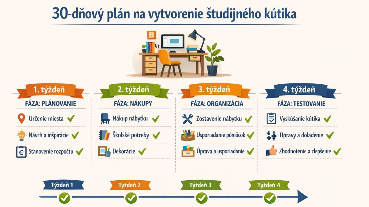 30-dňový plán na vytvorenie vzdelávacieho kútika