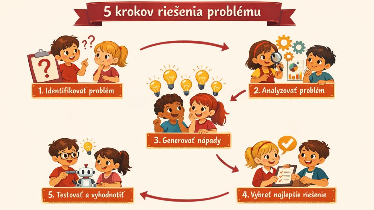 Päť krokov riešenia problémov s deťmi pri brainstormingu