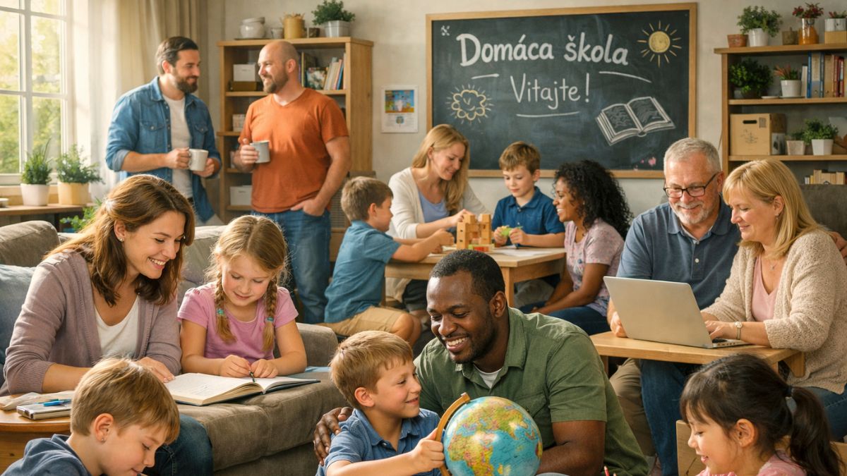 Rôznorodé rodiny domškolákov, deti sa učia s radosťou, podpora komunity