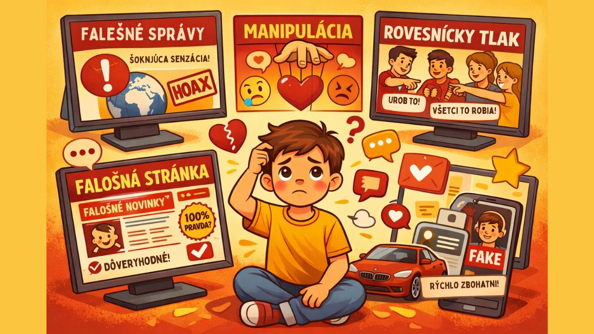 Dieťa zmätené množstvom informácií na obrazovkách